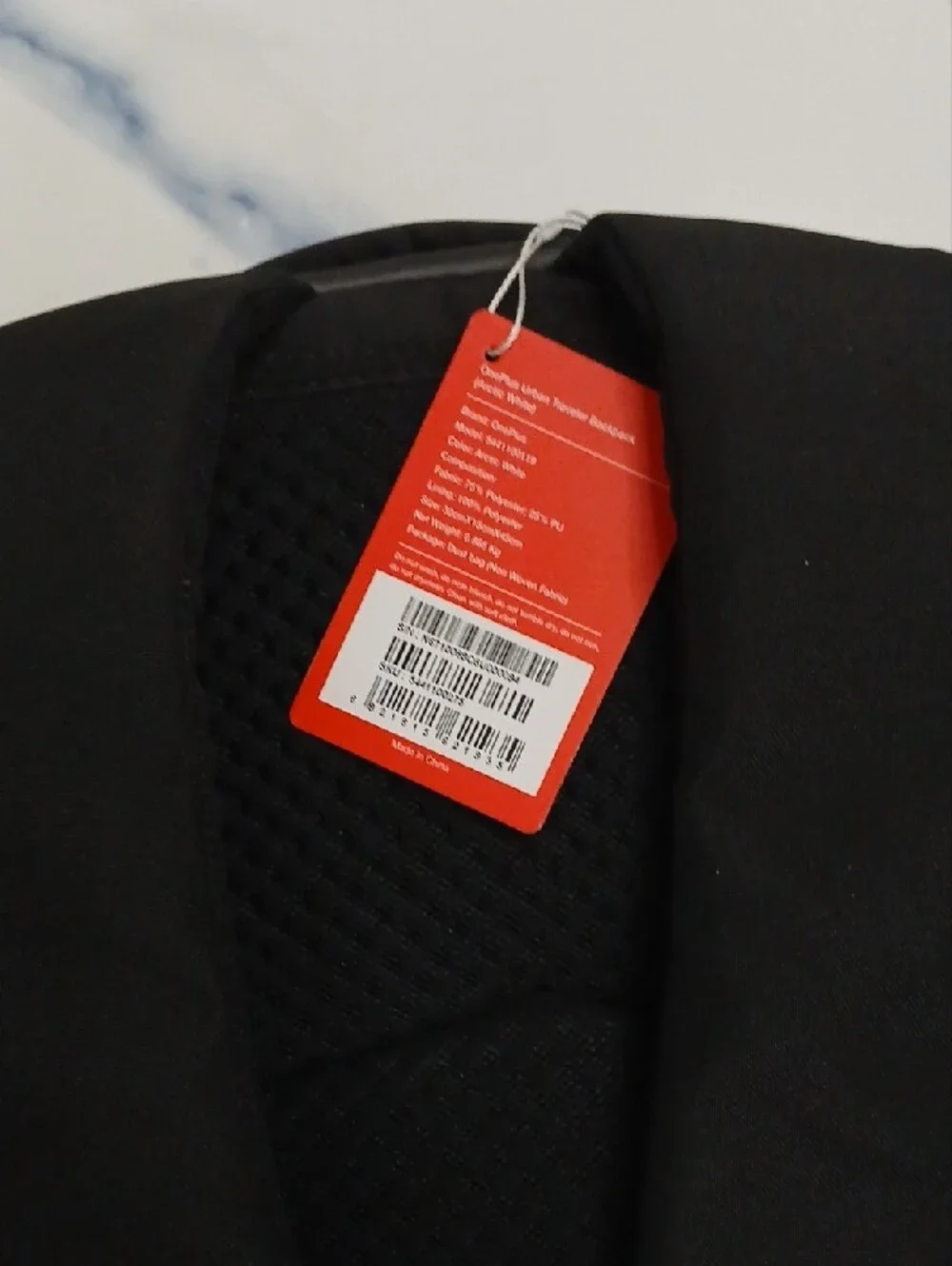 OnePlus White, Black & Red Men's Backpack